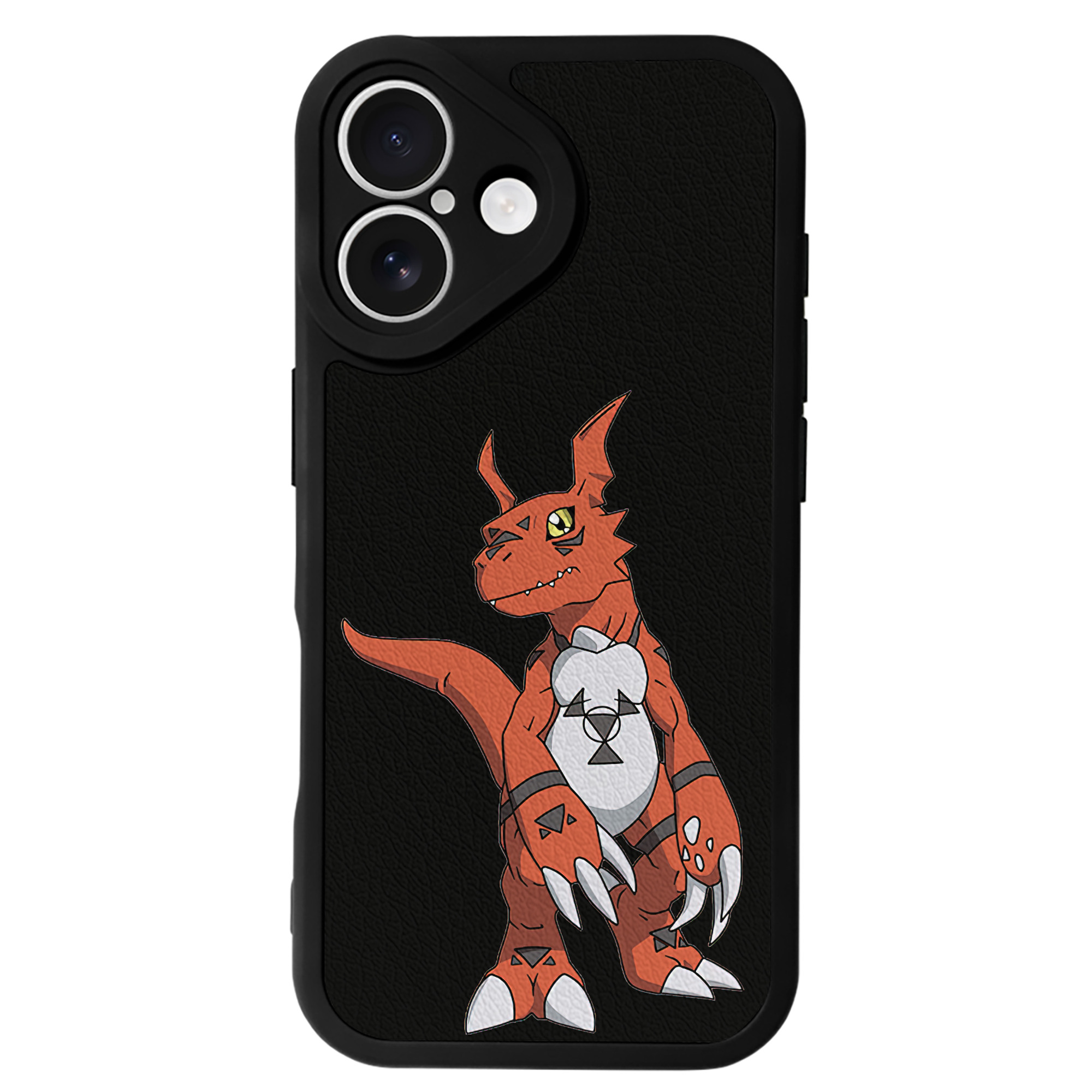 （画像用） Digimon デジタルモンスター/デジモン 【iPhone 16シリーズ対応】シリコンスマホケース（レザー調） 材質：シリコン